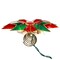 Kurt Adler 9.5-Inch UL 10-Light Red & Green Poinsettia Treetop